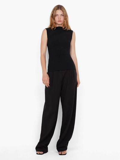 Becandbridge LEORA PEPLUM TOP - BLACK