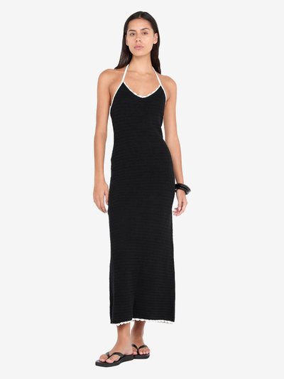 Becandbridge RAVYN HALTER MAXI DRESS - BLACK/WHITE