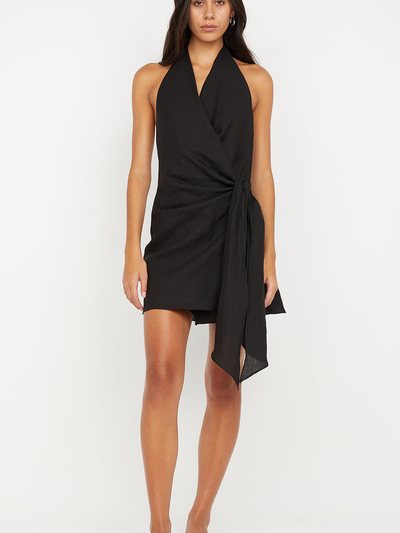Becandbridge AUBREE WRAP MINI DRESS - BLACK