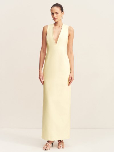 Shonajoy OTIS PLUNGED FITTED MAXI DRESS - YUZU