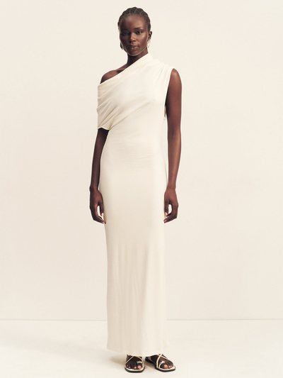 Shonajoy ABY JERSEY DRAPED MAXI DRESS - IVORY