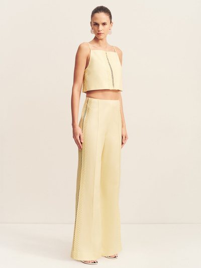 Shonajoy WRIGHT LACE LINEN BLEND PINTUCK PANT