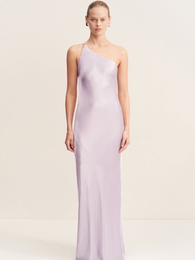 Shonajoy LA LUNE ONE SHOULDER COWL BACK MAXI DRESS - LILAC