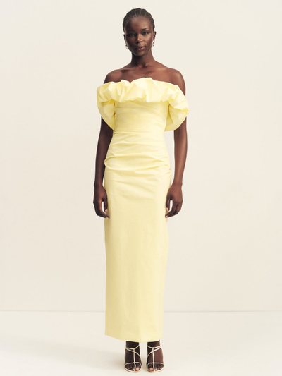 Shonajoy CAMPBELL STRAPLESS BUBBLE MAXI DRESS - LEMONADE