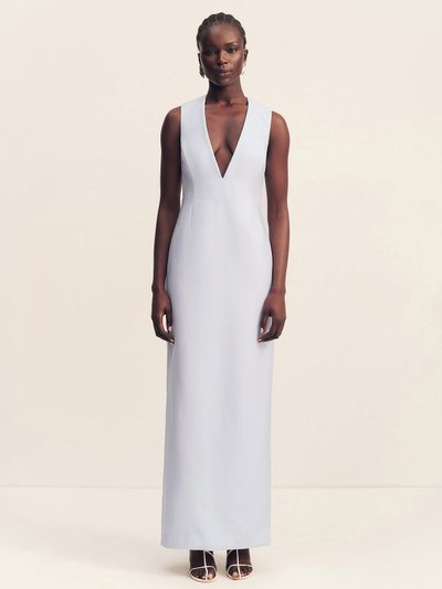 Shonajoy OTIS PLUNGED FITTED MAXI DRESS - SKY