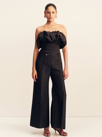 Shonajoy OTIS WIDE LEG BELTED PANT - BLACK