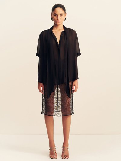 Shonajoy JUNO SCARF SHIRT - BLACK