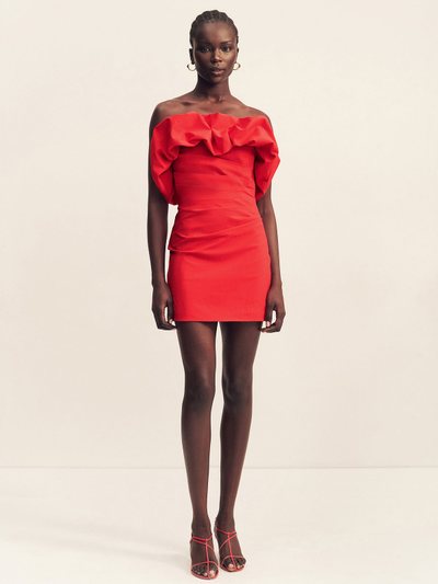 Shonajoy CAMPBELL STRAPLESS BUBBLE MINI DRESS - GOJI