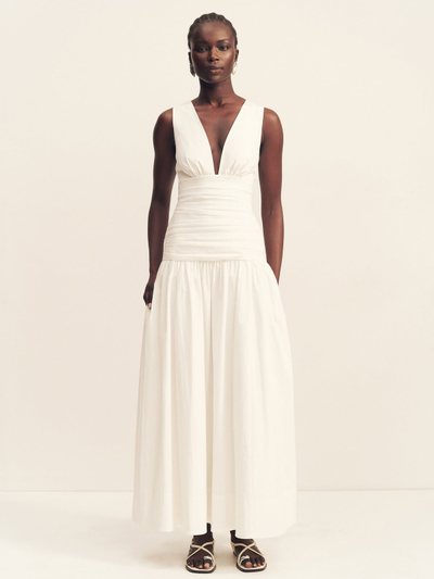 Shonajoy CAMPBELL GATHERED MAXI DRESS - IVORY