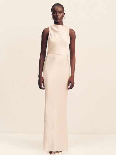 Shonajoy LA LUNE HIGH NECK MAXI DRESS - CREAM