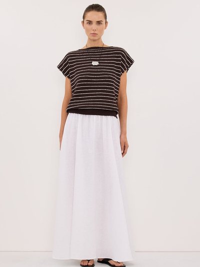 Dissh ASPEN CHOC STRIPE KNIT TOP