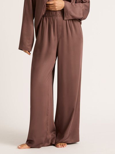 Boody Vegan Silk Wide Leg Pants - Garnet