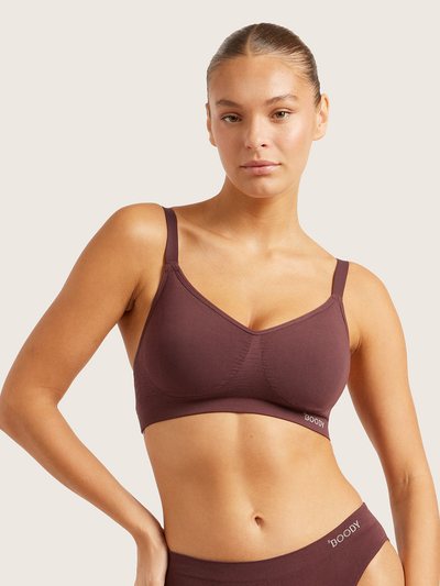 Boody Wireless Full Bust T-Shirt Bra - Mulberry