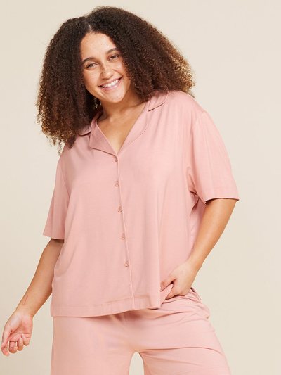 Boody Goodnight Short Sleeve Sleep Shirt - Dusty Pink