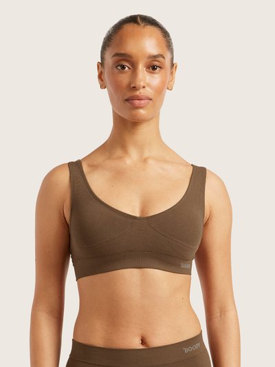 Boody Seamfree Padded Crop Bra - Clove