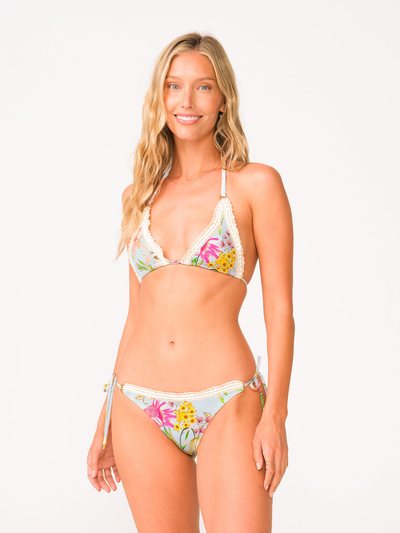 Pqswim Floret Carrie Crochet Trim Tie Side Bottom
