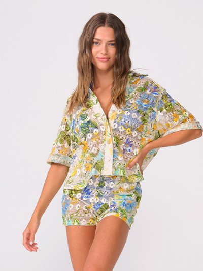 Pqswim Bluebell Blake Button Top